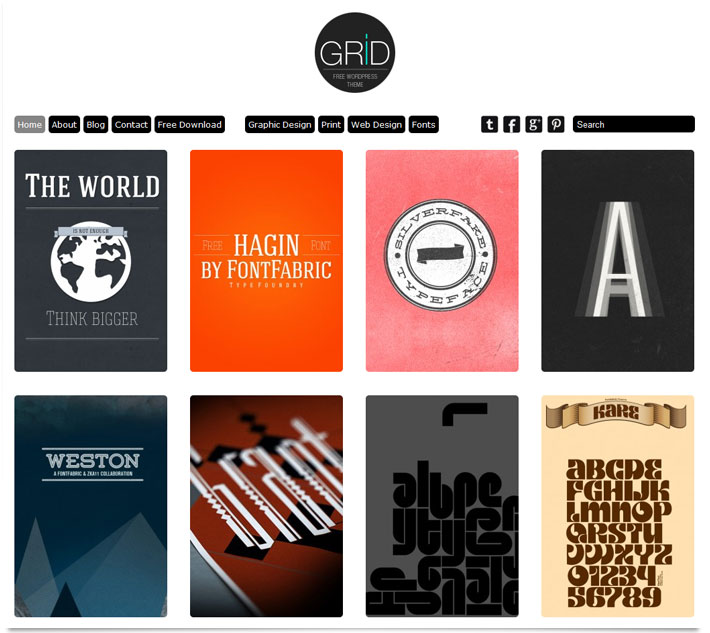 WordPress Theme Grid Responsive - Übersicht