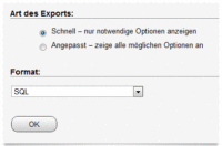 WordPress Datenbank exportieren