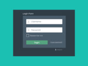 Flat Login Form PSD - Hover-Status