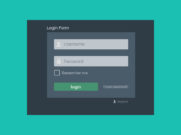 Flat Login Form PSD - Standardansicht