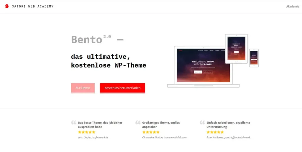 Bento - minimalistisch und kostenlos