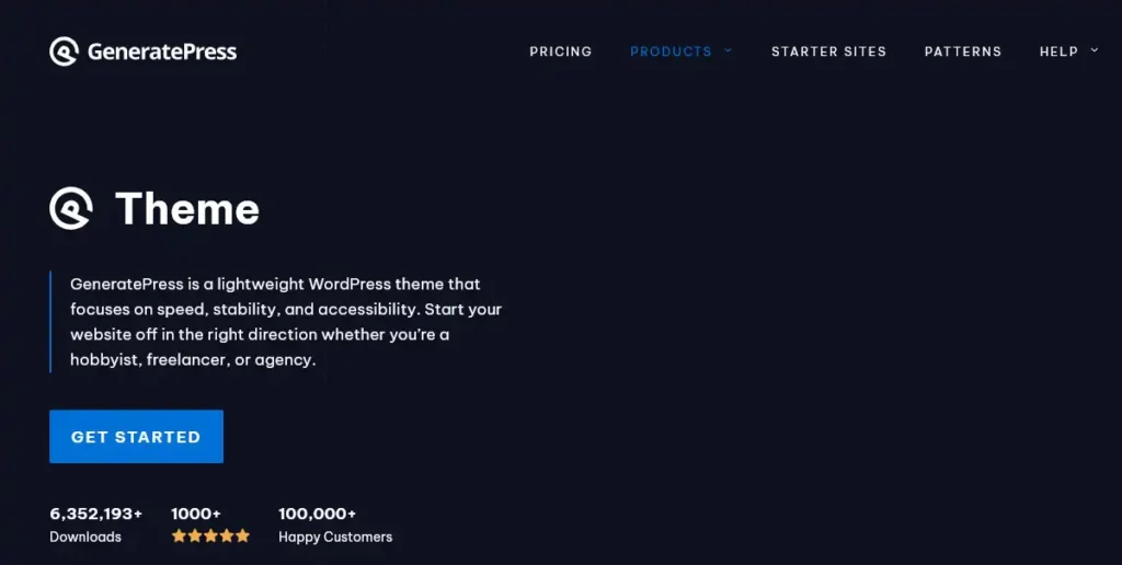 Das GeneratePress WordPress Theme für minimalistische Websites