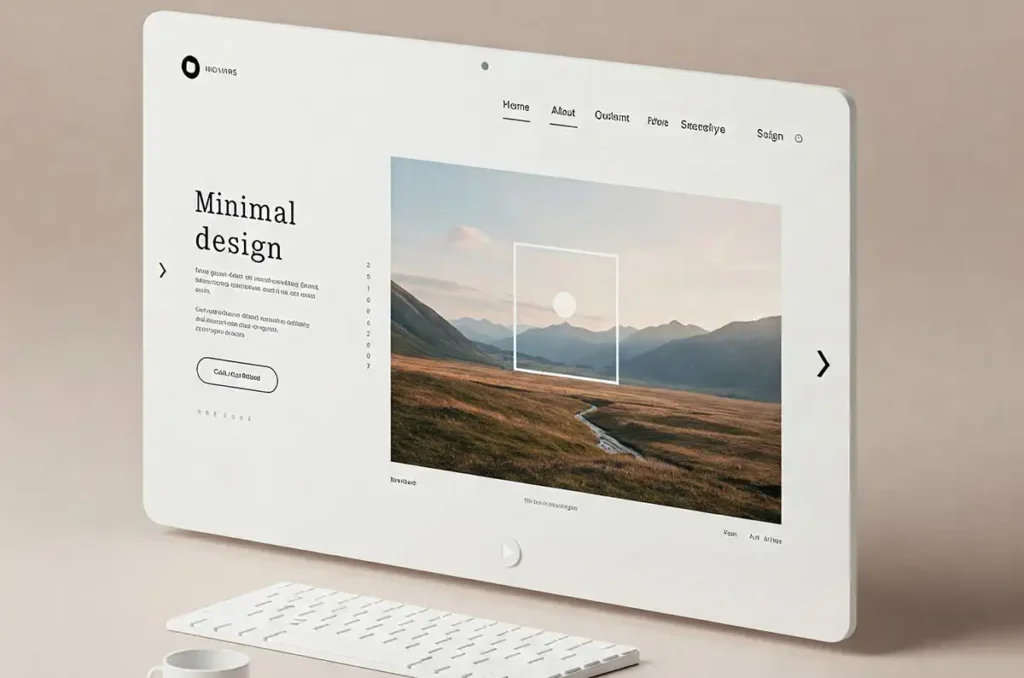 Webdesign 2025 - auch minimalistisches Design gehört dazu.